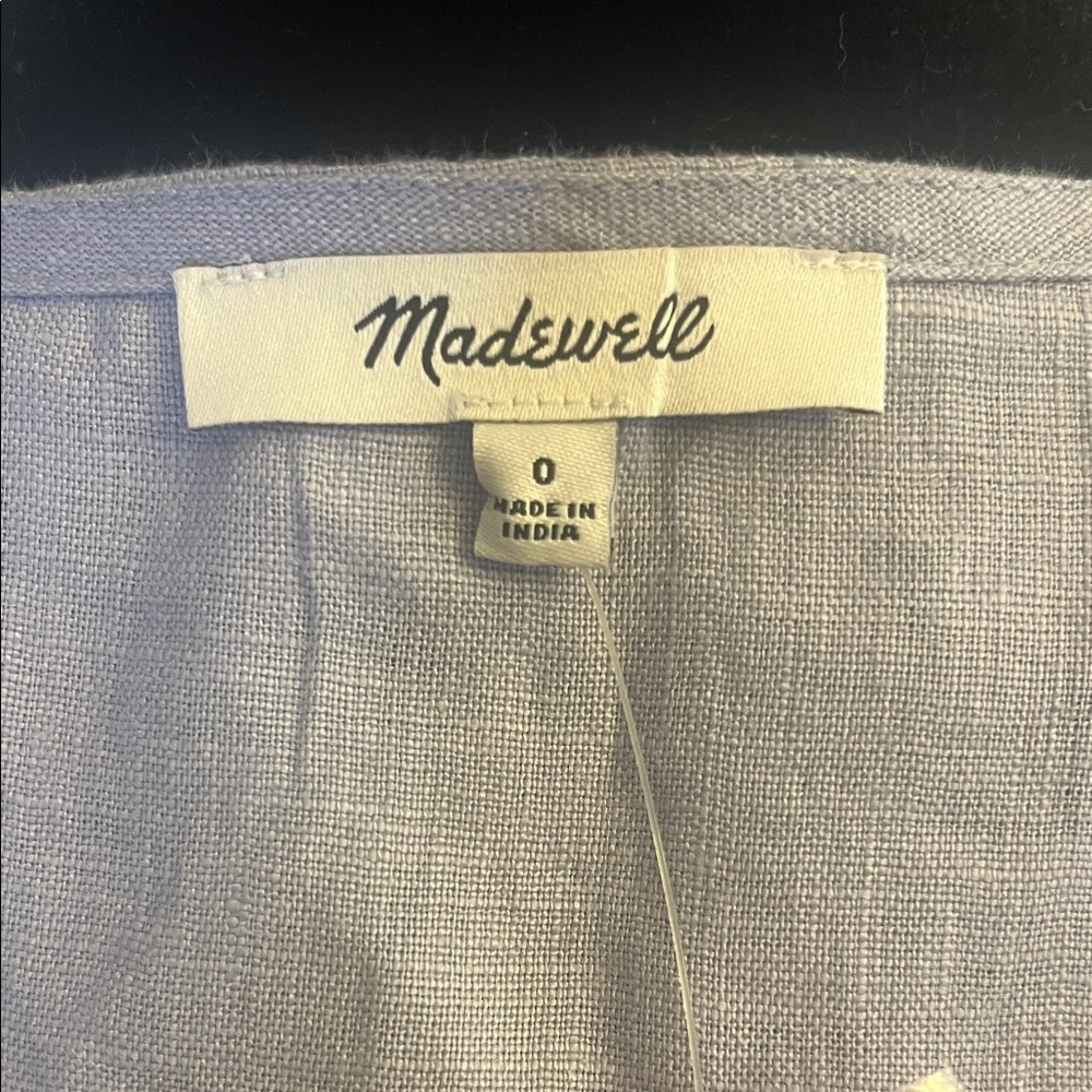 Madewell Light Blue Button-Front Midi Dress - Picture 6 of 7